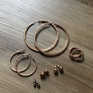 Bundle of 6 Rose Gold-Tone Jewelry